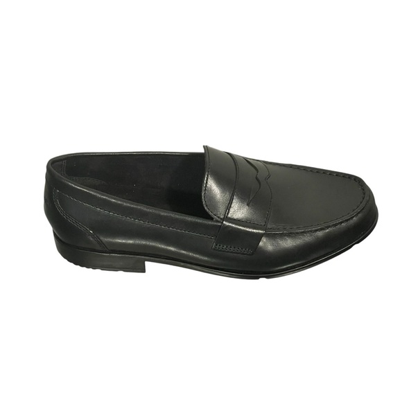 Men’s Rockport Walkability Trutech Black Faux Leather Penny Loafers Sz 9.5 Wide - Picture 6 of 10